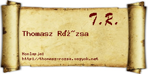 Thomasz Rózsa névjegykártya