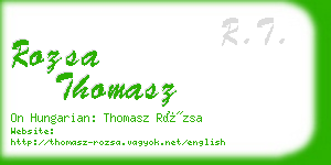 rozsa thomasz business card